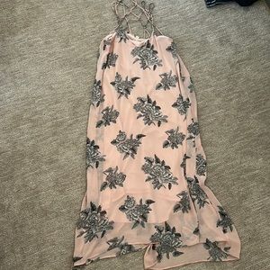 Pink floral dress